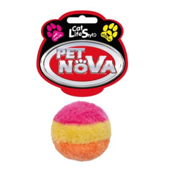 Pet Nova zabawka dla kota PIŁKA pluszowa 4cm.